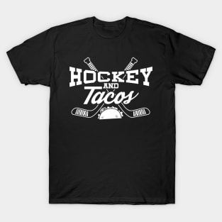 Love Ice Hockey Love Tacos Mexican T-Shirt